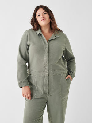 Overland Twill Jumpsuit - Olive | Faherty Brand