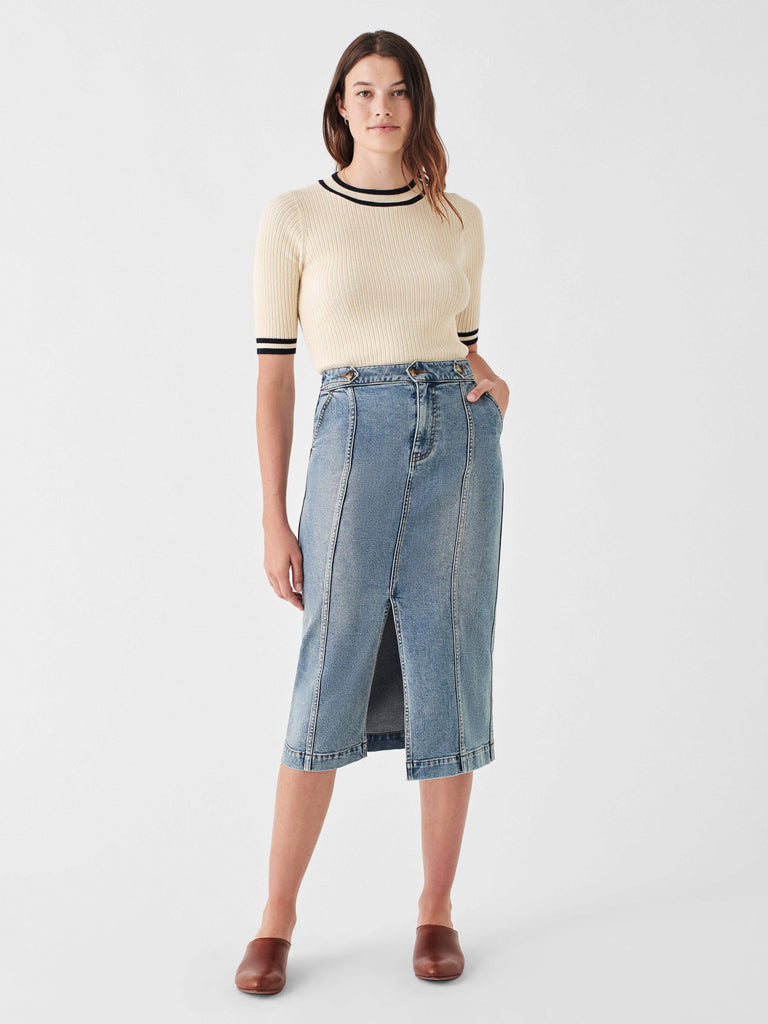 Cameron Denim Skirt - Mid Indigo | Faherty Brand