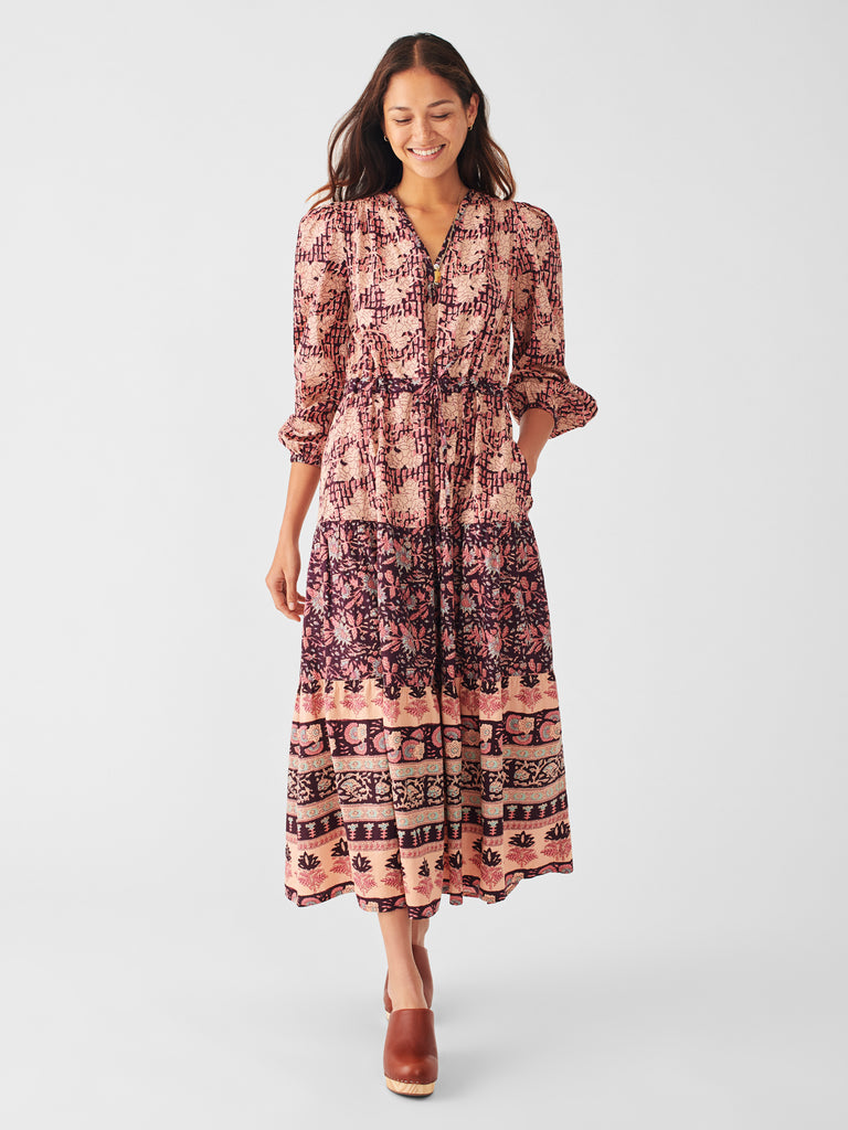 Idina Block Print Dress - Kingsley Block Print | Faherty Brand