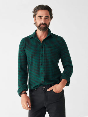 Legend™ Sweater Shirt - Forest Charcoal Gingham | Faherty Brand