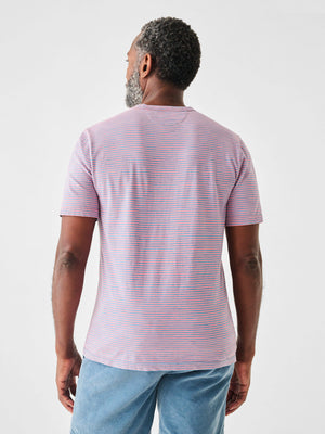 Short-Sleeve Indigo Pocket Tee - Salt Wash Pink | Faherty Brand