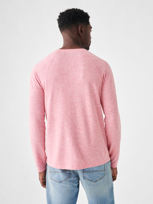 Cloud Cotton Long-Sleeve Henley - Faded Flag Heather | Faherty Brand