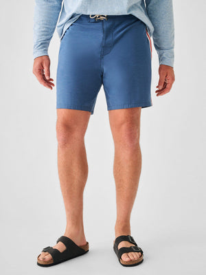 Faherty Straight-Leg Long-Length Printed Recycled Swim Shorts - Men - Blue Swimwear - Xs