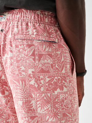 Swim shorts with floral Paisley motif pink