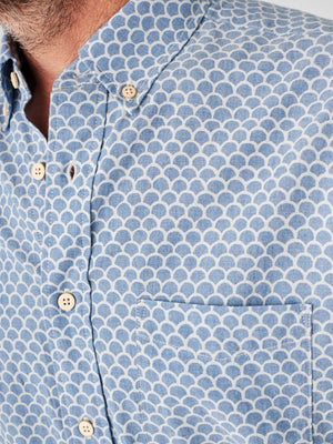 Short-Sleeve Stretch Playa Shirt (Tall) - Fishscale Redux