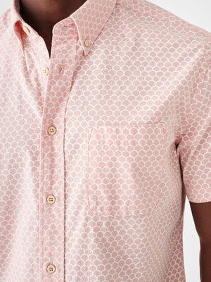 Short-Sleeve Stretch Playa Shirt - Rose Fishscale