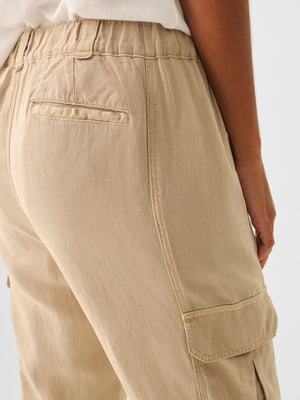 Faherty Women's Arlie Day Cargo Pants - Safari, Small, Cotton/Linen/Tencel