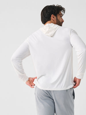 All Day Air UPF Hoodie - Pure White | Faherty Brand