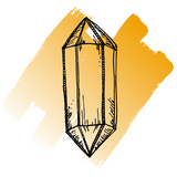 Hand sketch of citrine crystal