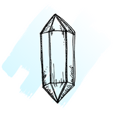 hand drawn image of moonstone crystal
