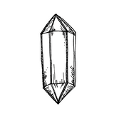 hand drawn crystal quartz 