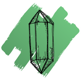 hand drawn jade crystal