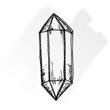 hand drawn selenite crystal