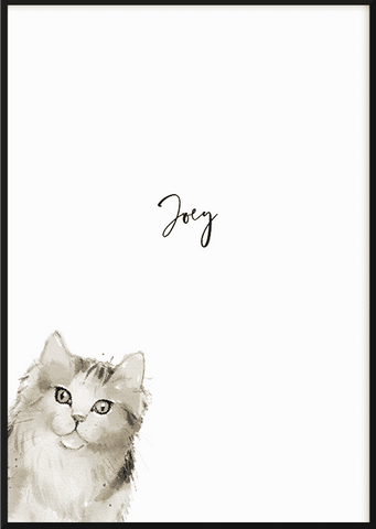 Personalised Ginger Cat Print - Wall Art Prints & Posters