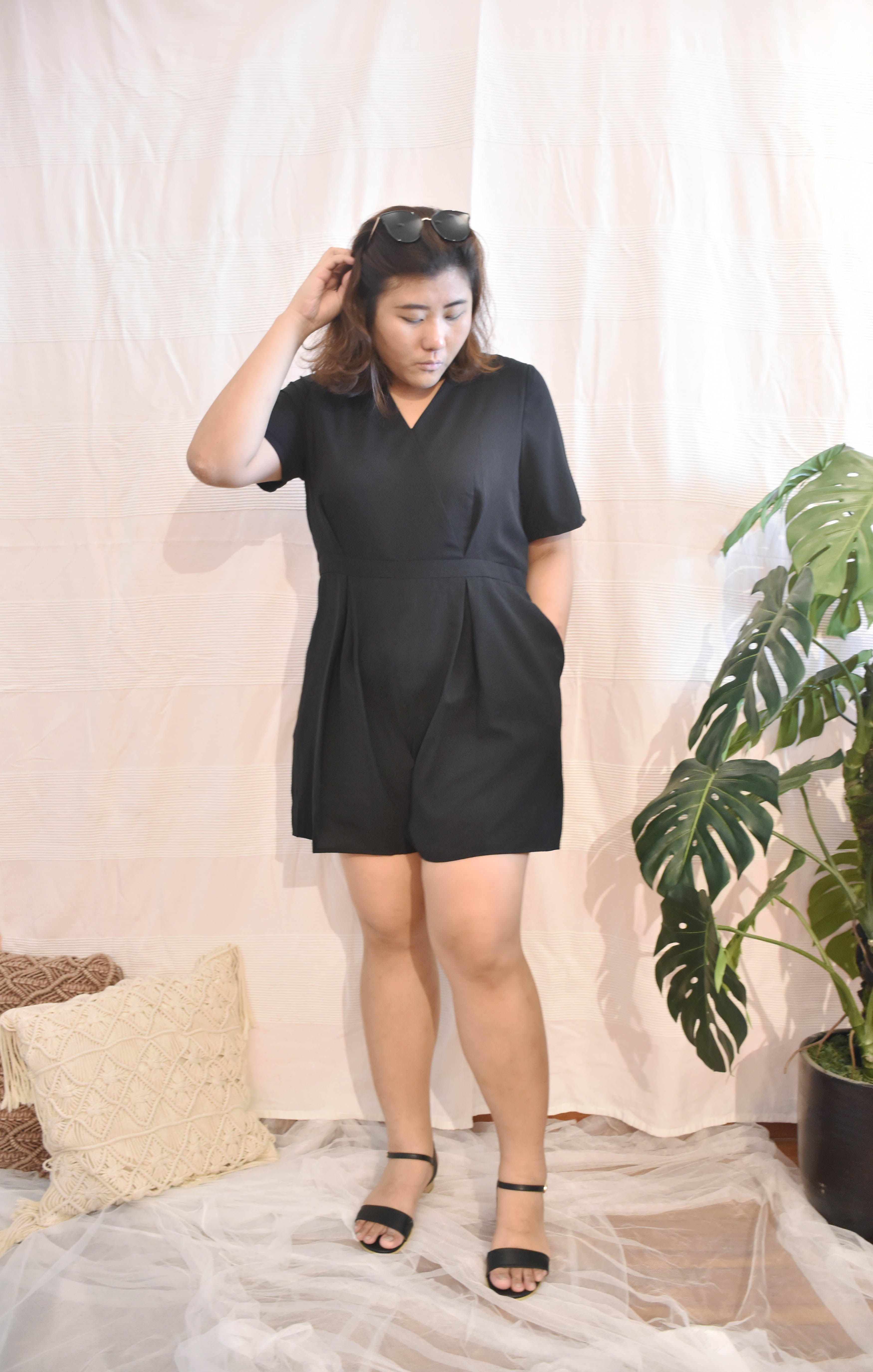 plus black romper