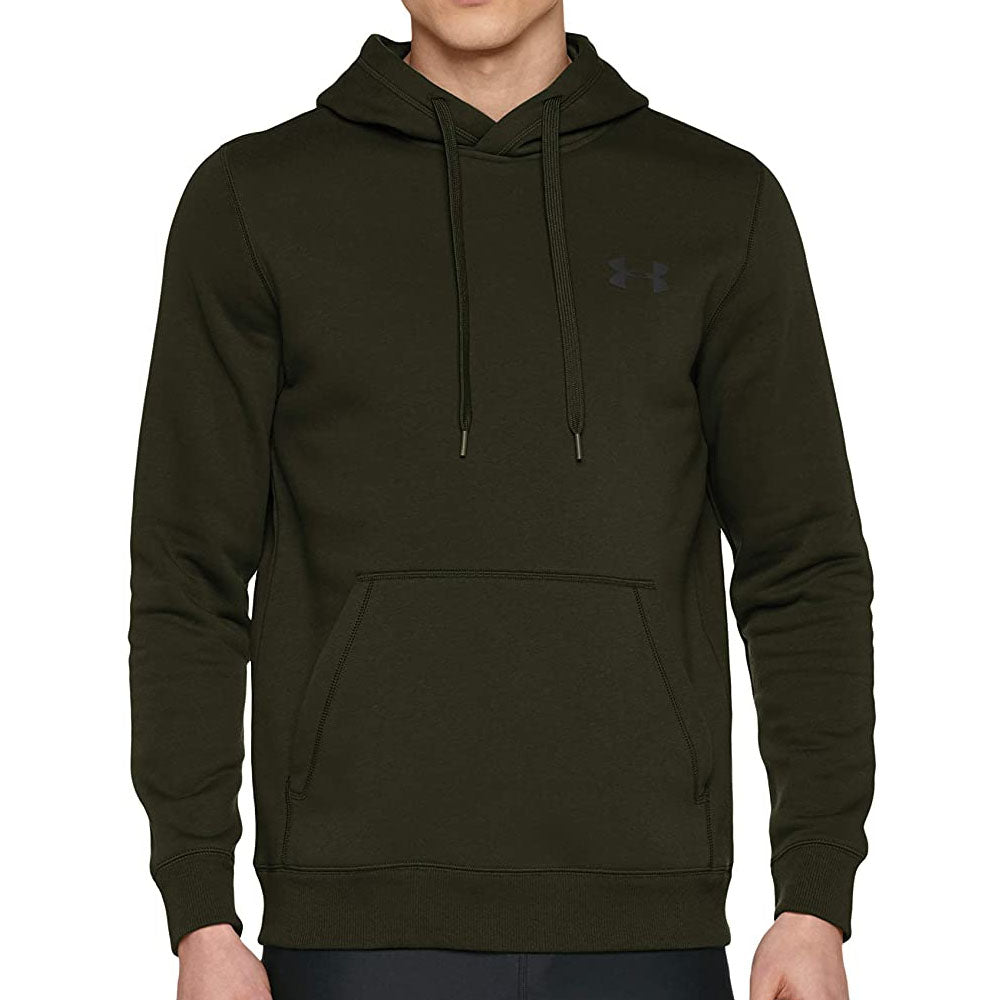 Under Armour Rival Over Head Mens Hoodie Khaki | A&A Sports