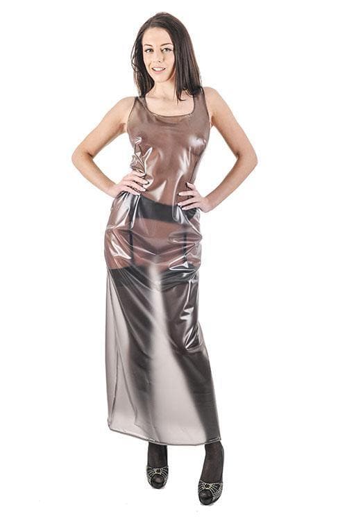 Long elegant PVC dress (DR04) – Plastikwäsche zum Verlieben