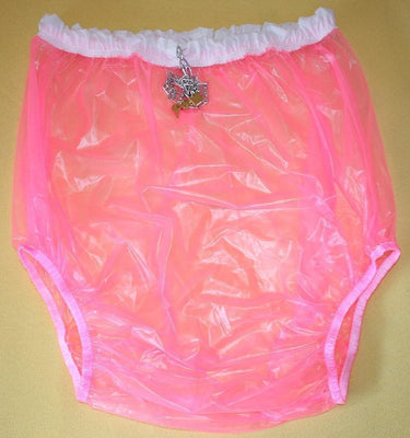 PVC Komfort Windelhose Gummihose adult baby rosa kindermotiv - auf Lager, Plastikwäsche zum Verlieben