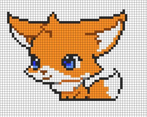 pixel-art-renard-yeux-bleus