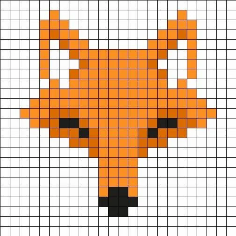 pixel-art-tete-de-renard
