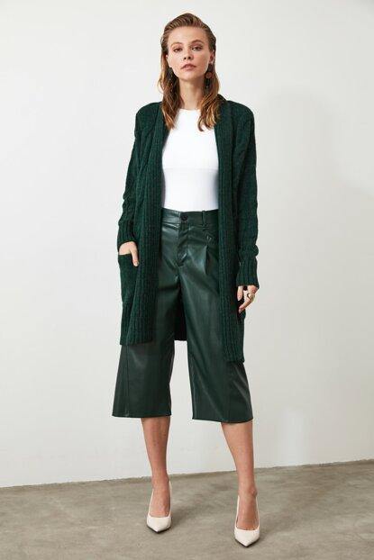 Women's Green Tricot Cardigan - Myacha.com