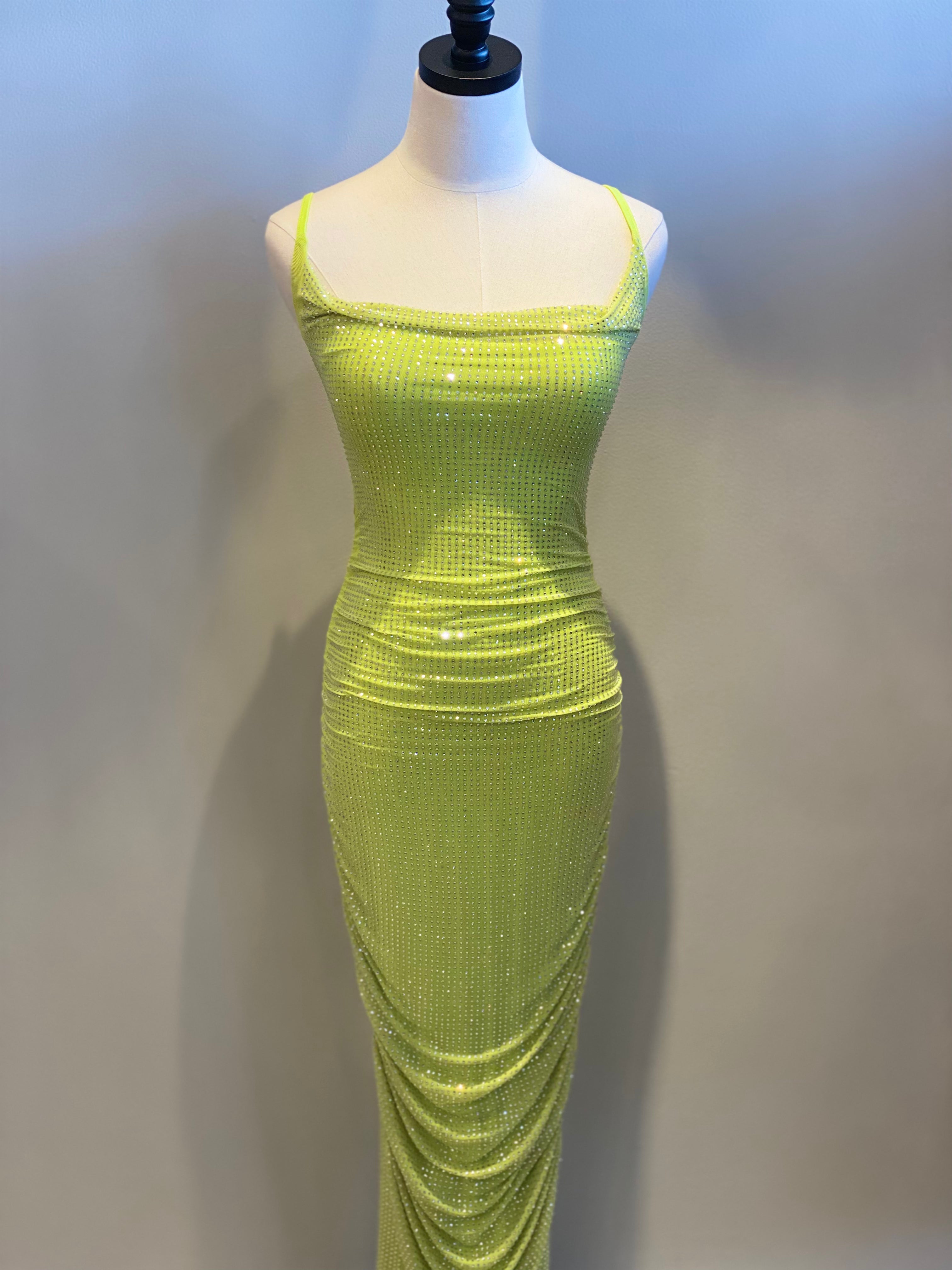 All Over Crystal Maxi Dress