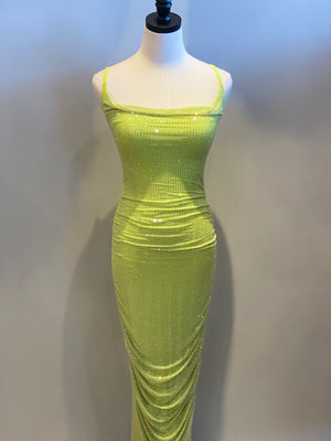 All Over Crystal Maxi Dress - Showroom56