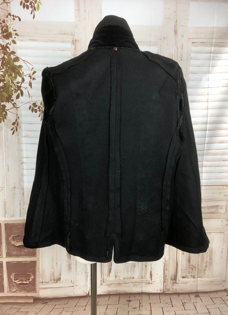 Original Victorian 1890s 1900s Antique Black Riding Habit Jacket With ...