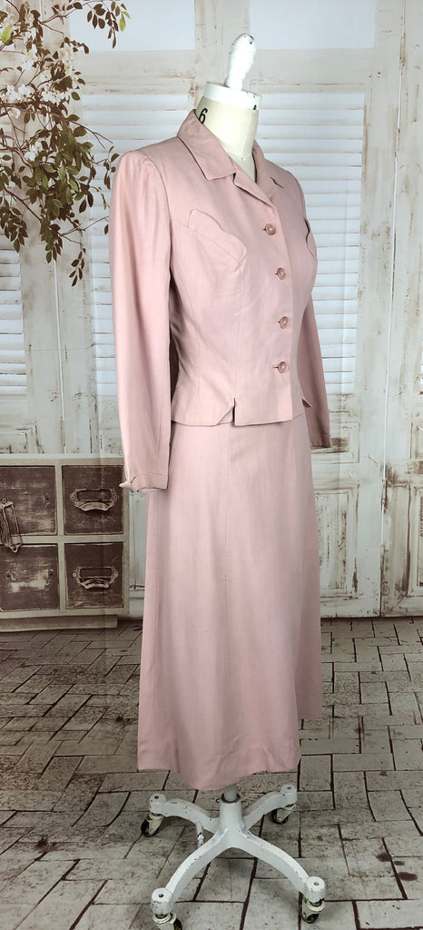 Original 1940s 40s Vintage Pink Starched Cotton Skirt Suit By Duchess ...