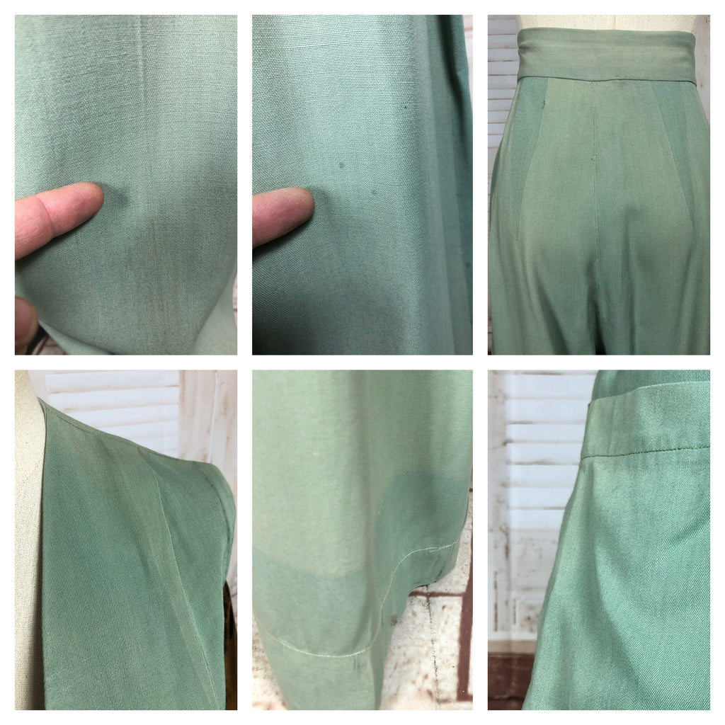 Amazing Rare Original 1940s 40s Seafoam Slack Pant Suit – Black Sheep ...