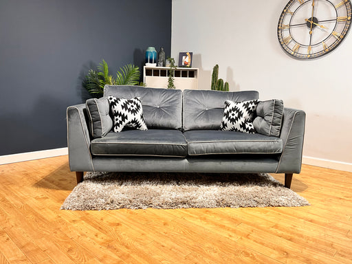 Infinity Grand Split Fabric Sofa Velvet Mineral Blue BH