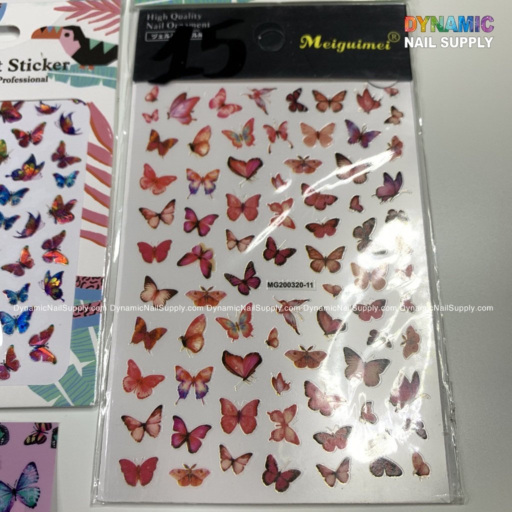 Butterfly stickers for nails art design – Dynamic Nail Supply