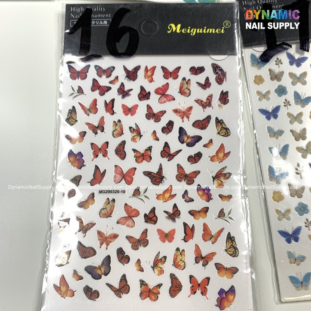 Butterfly stickers for nails art design – Dynamic Nail Supply