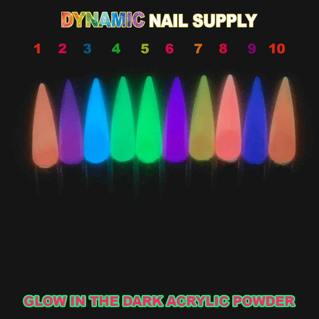 glow in the dark dip powder nails