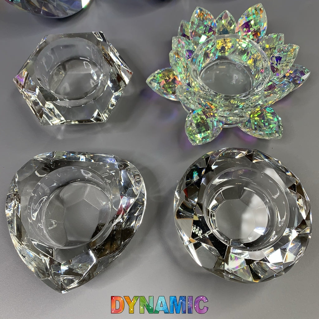 CRYSTAL DAPPEN DISH - HEXAGON - ROUND - HEART - LOTUS SHAPE