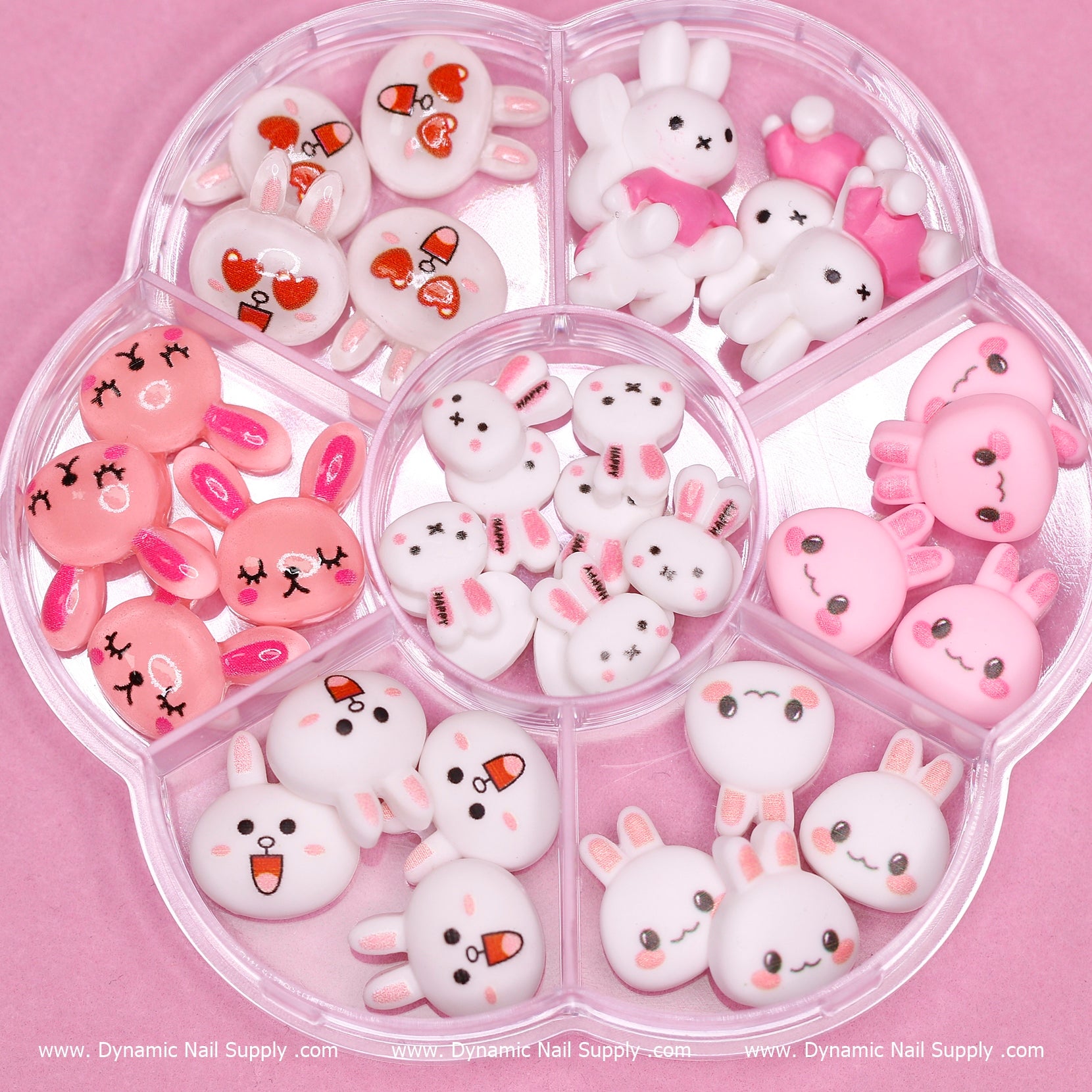 34 pcs Cute Brown and Cony charms for Nails Art Design