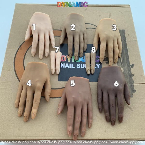 Poseable Silicone Practice Hands and fingers - 6 different skin tones