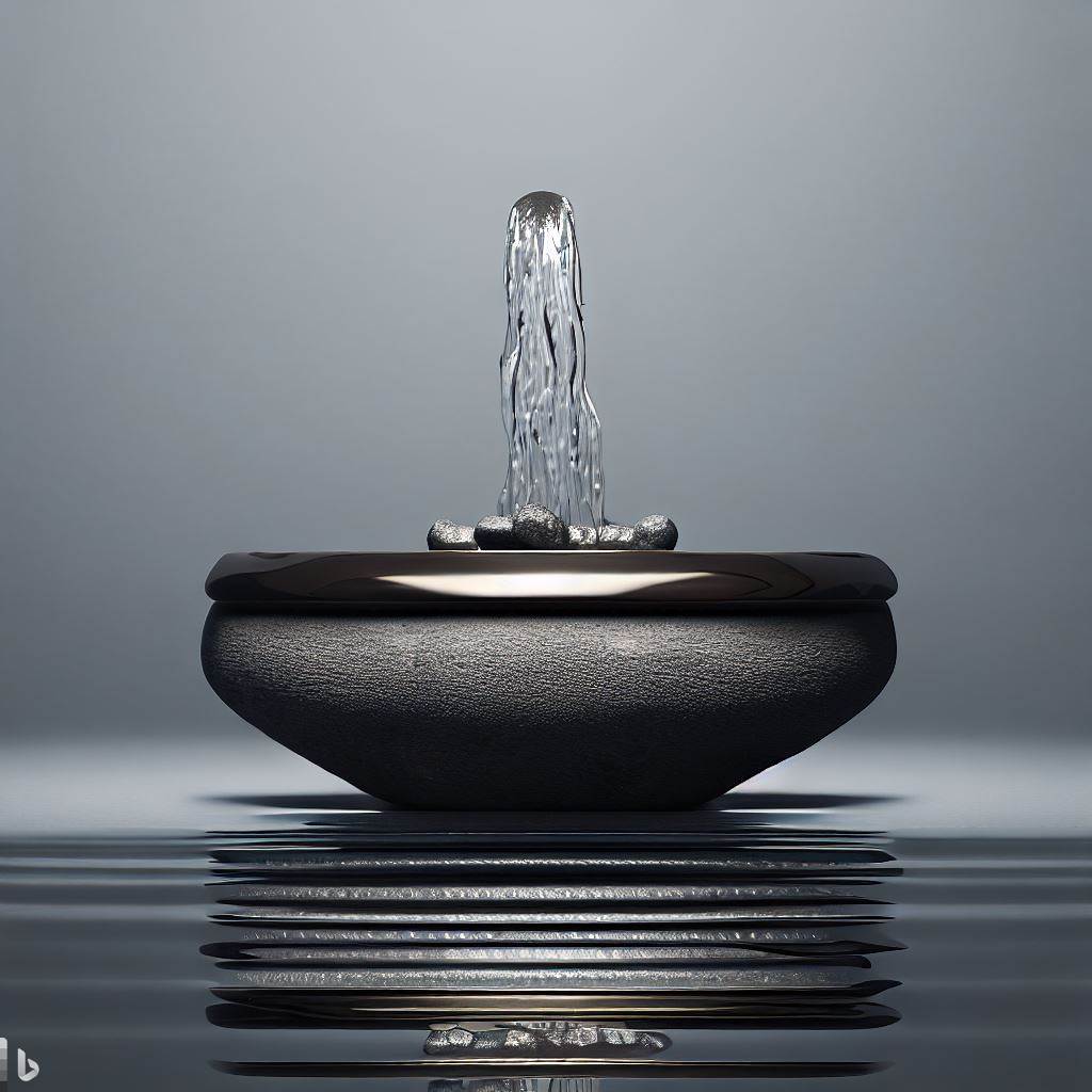 Fontaine décor lumineuse sous forme de cascade d'eau intérieur