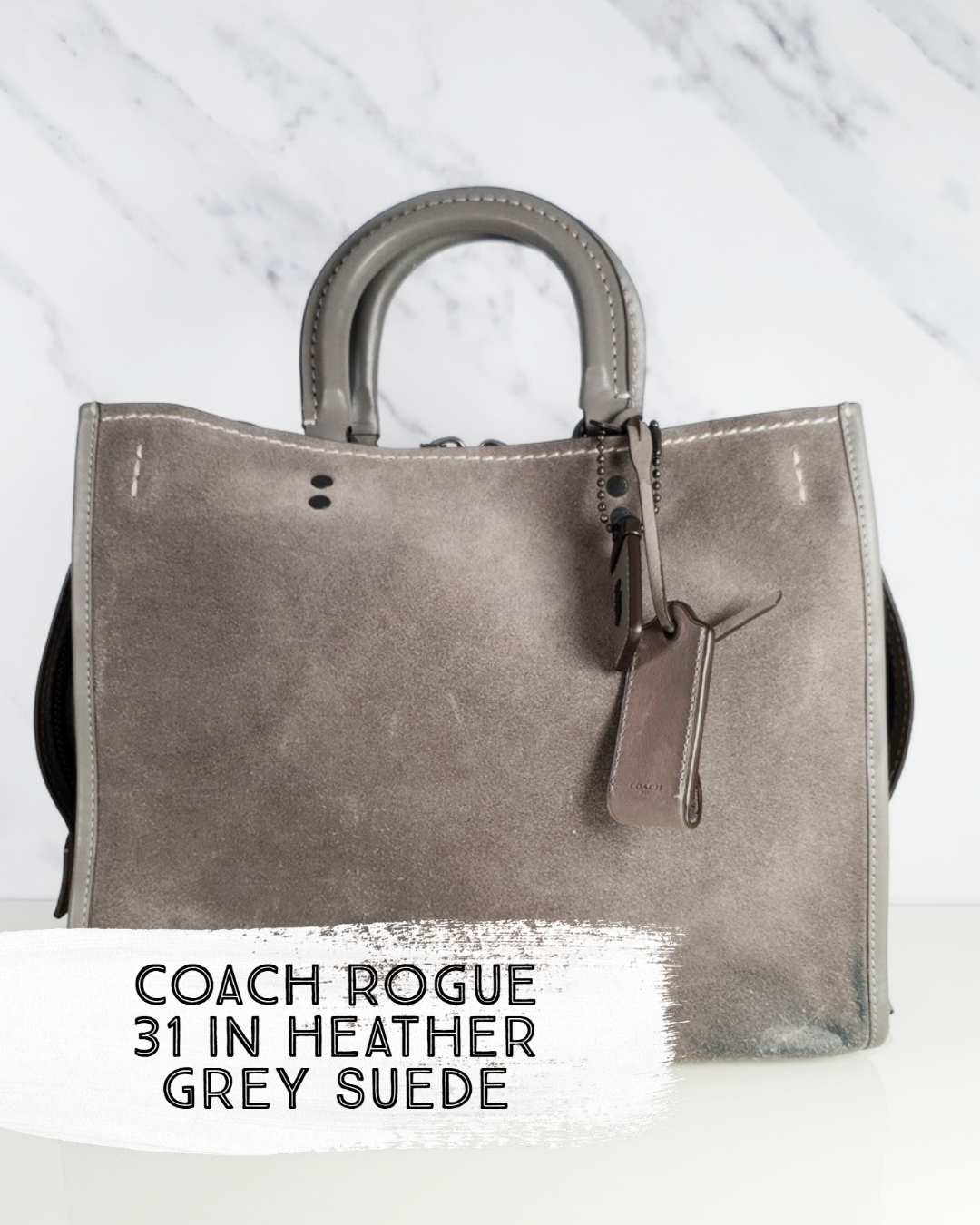 Coach Rogue 31 in Heather Grey Suede - Essex Fashion House