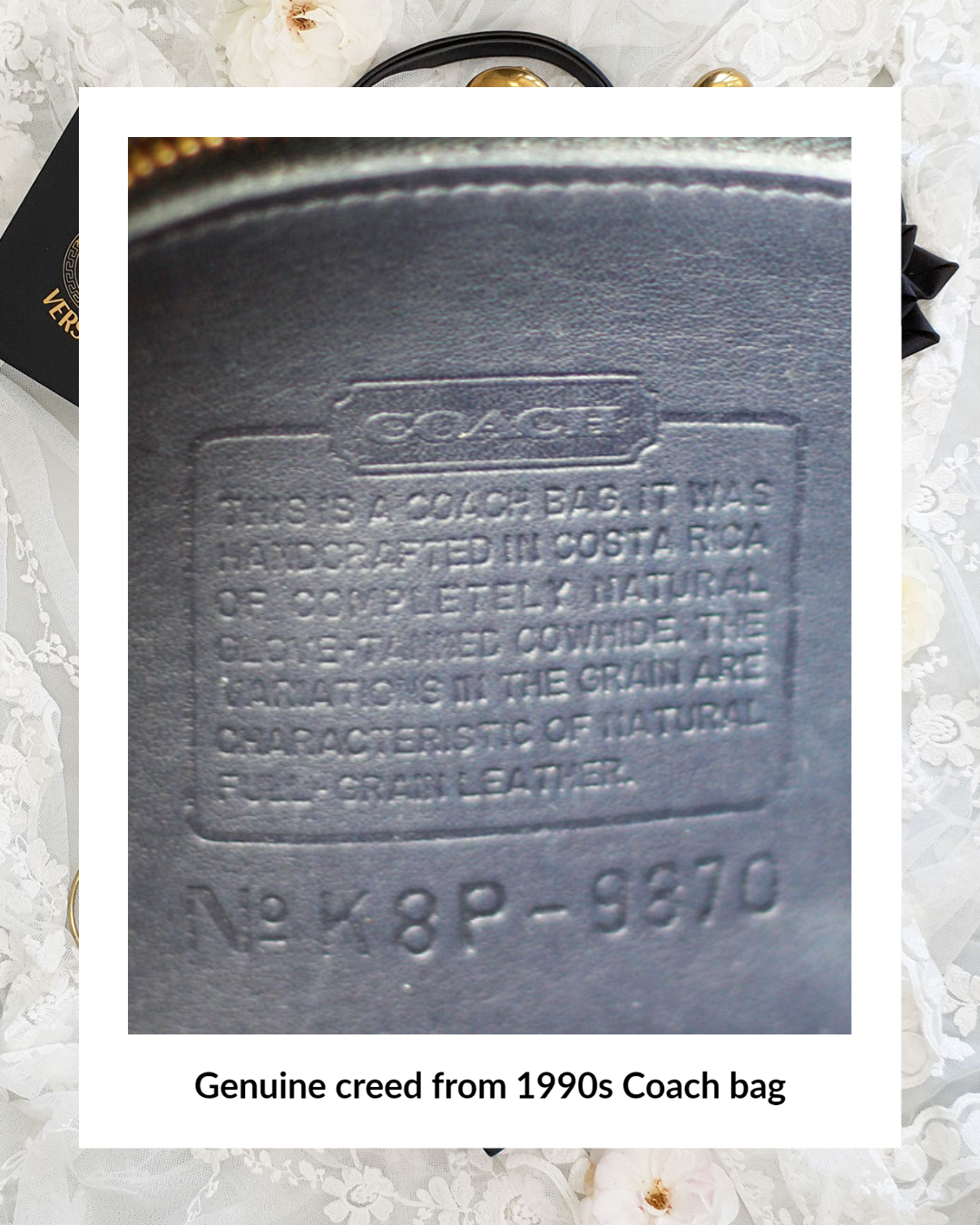 Prada purse with serial numbers below in descri