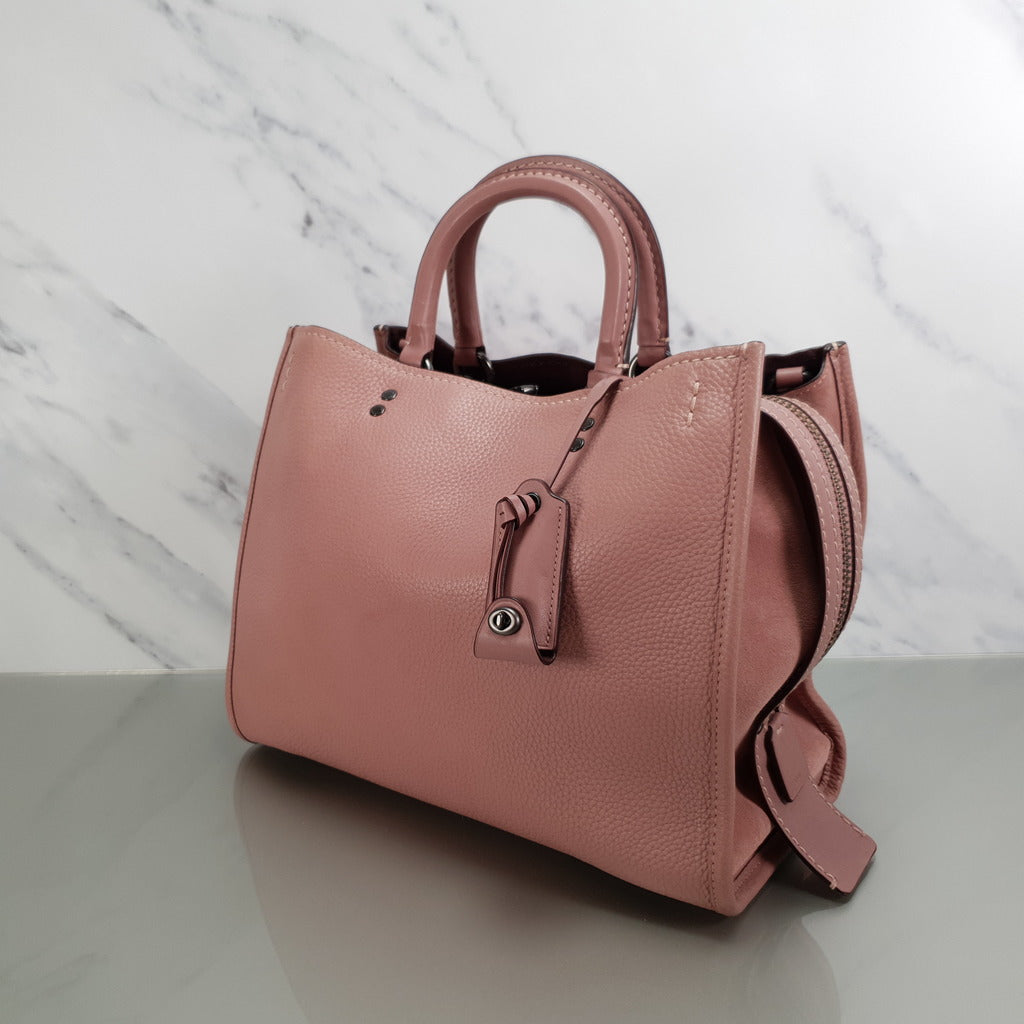 Coach 1941 Rogue 31 in Dusty Rose Pink Mixed Leather with Burgundy Sue –  Essex Fashion House