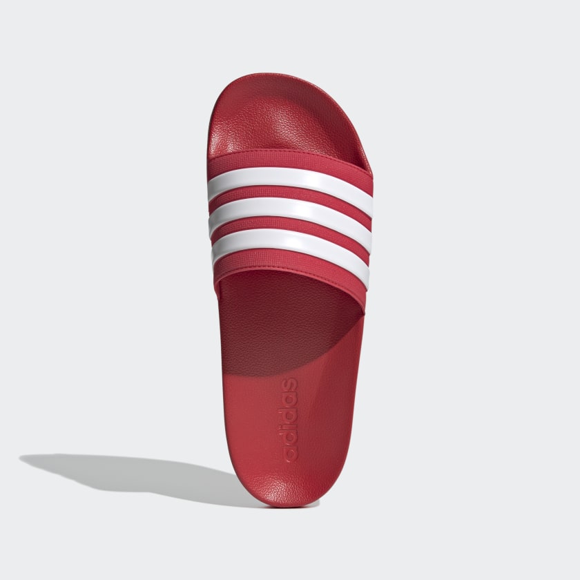 adidas ADILETTE SHOWER Rubber | Red-White | Men's | stripe adidas