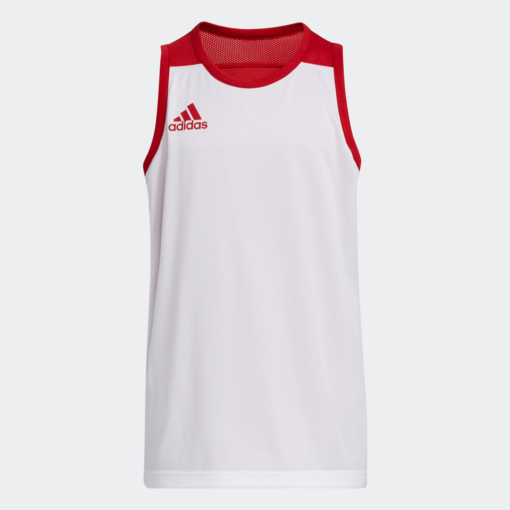 adidas SPEED Reversible Basketball Jersey Power Red-White | Youth | 3