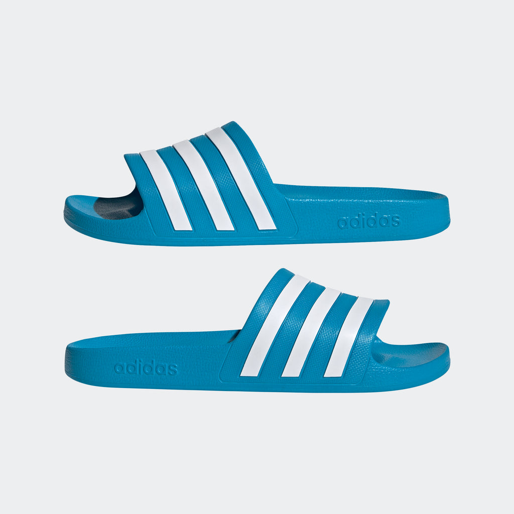 adidas ADILETTE Slides Solar Blue | Unisex | stripe 3 adidas