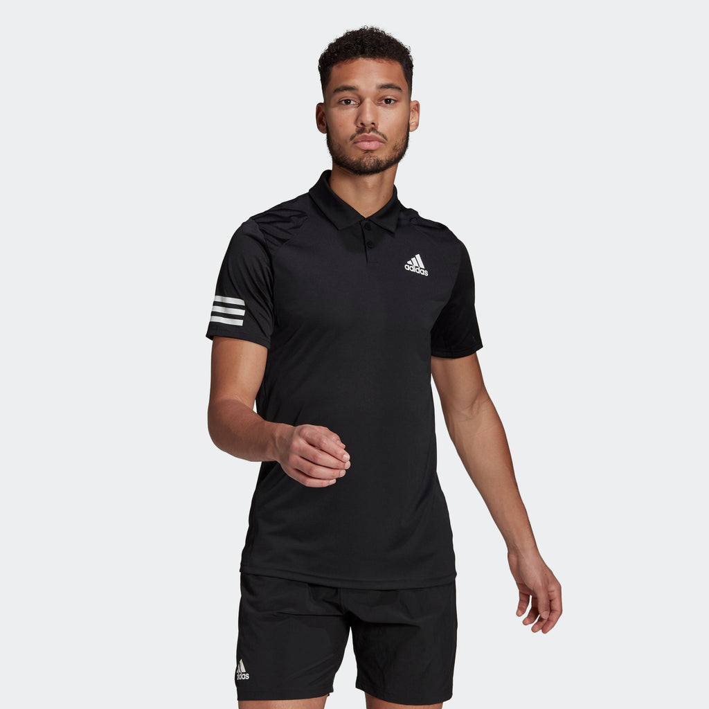 comercio Esperar algo Volcán adidas TENNIS CLUB 3-STRIPES Polo Shirt | Black | Men's | stripe 3 adidas