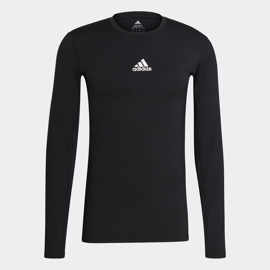 negocio erosión Contribuyente adidas TECHFIT Long-Sleeve Top | Black | Men's | stripe 3 adidas