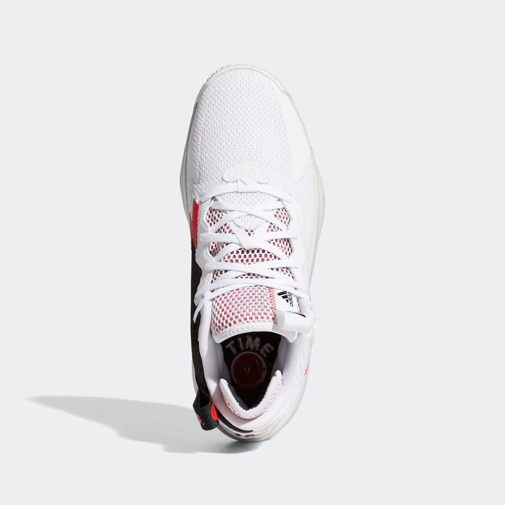DAME 8 Shoes | White-Red | Adult-Unisex | stripe adidas