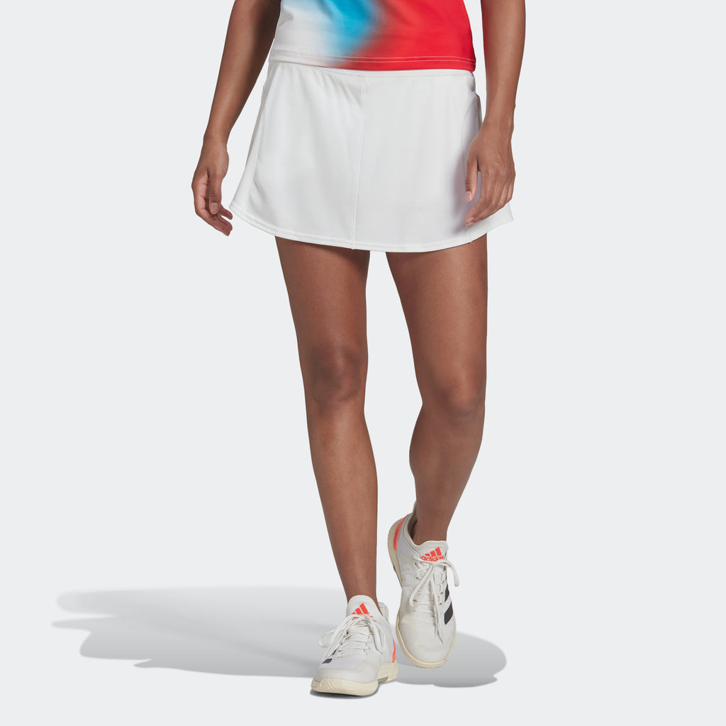 tanque calentar avión adidas MATCH Tennis Skirt | White | Women's | stripe 3 adidas