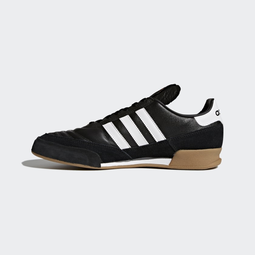 adidas MUNDIAL GOAL Indoor Soccer Shoes | Black-White | Men's – stripe 3  adidas