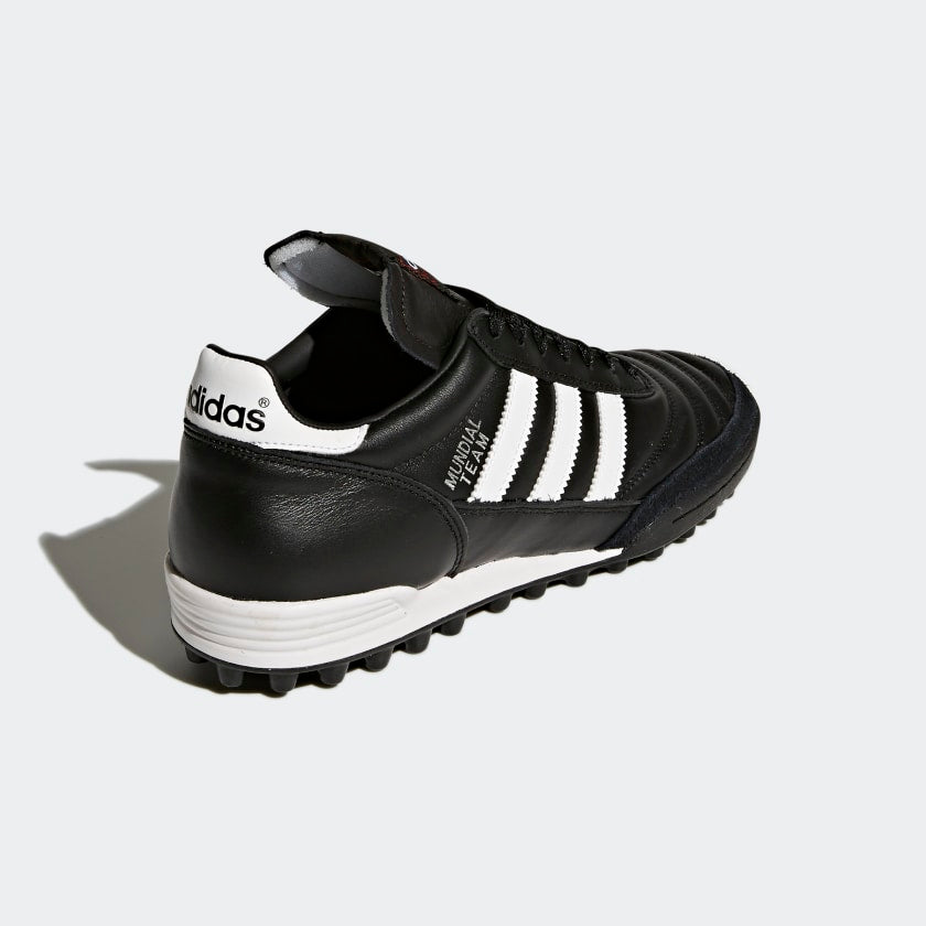 adidas MUNDIAL Kid's Artificial Turf Shoes | Black-White | Unisex | stripe 3 adidas